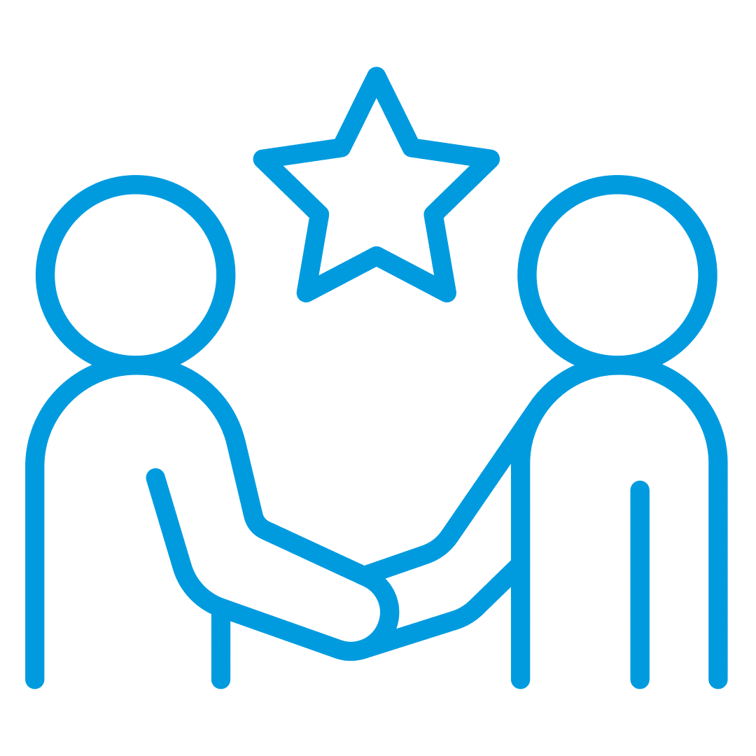 Illustration of a customer focused team at Vaultra Storage