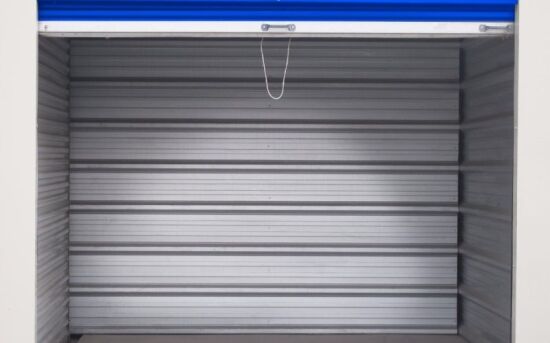 Interior of drive-up storage units at Vaultra Storage, featuring spacious, clean, and secure units with easy ground-level access for convenient storage.