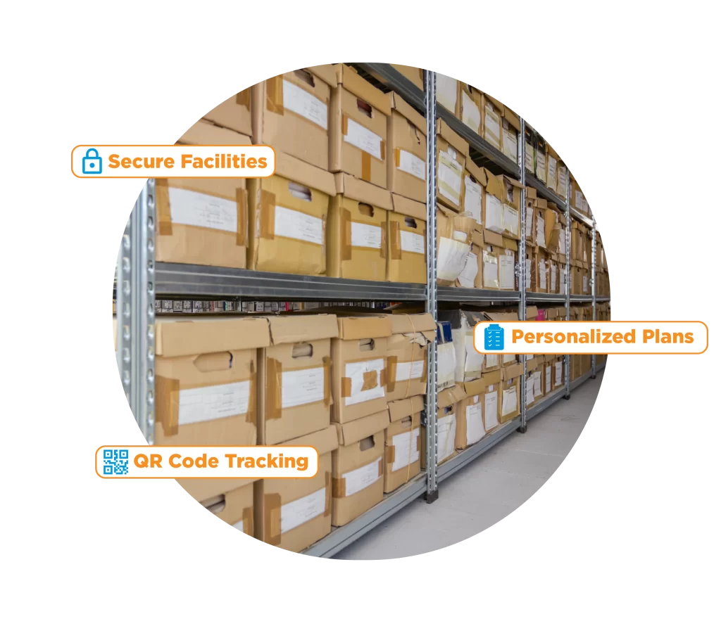 Image of documents stored at Vaultra Storage - contact us on how you can store your documents today!
