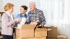 Older couple getting ready to move into their retirement home