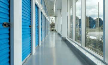 Second-floor storage units in our multistoried self storage facility, the ideal location for securely storing your items in Brampton.