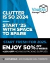Get 50% off 8 Weeks & 25% off moving & packing supplies this new year at Vaultra Storage Castlefield!